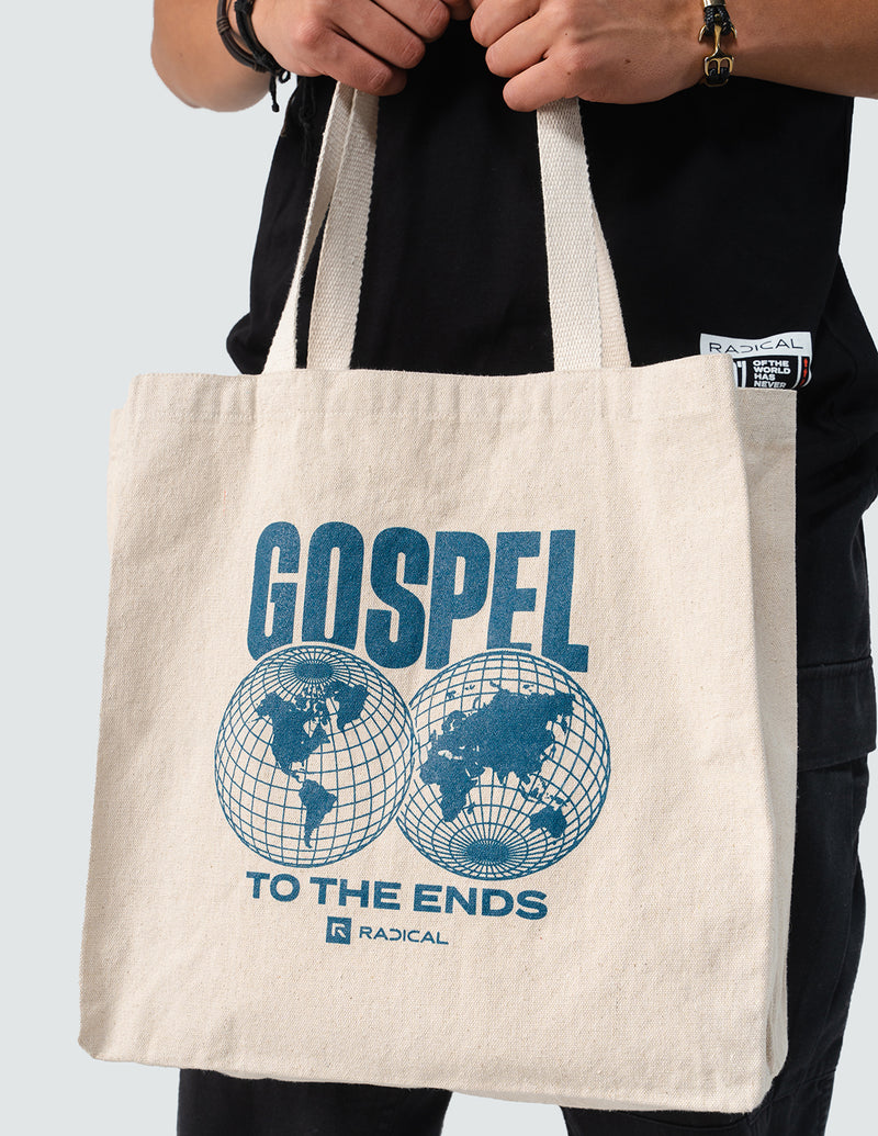 Gospel to the Ends Tote Bag
